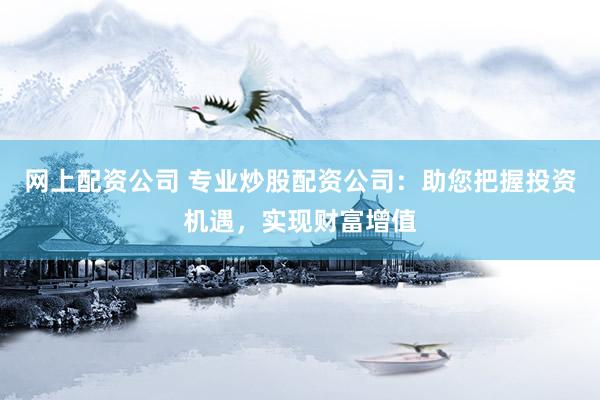 网上配资公司 专业炒股配资公司：助您把握投资机遇，实现财富增值
