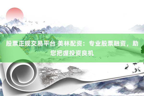 股票正规交易平台 美林配资：专业股票融资，助您把握投资良机