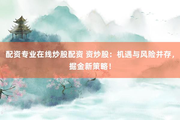 配资专业在线炒股配资 资炒股:机遇与风险并存,掘金新策略!