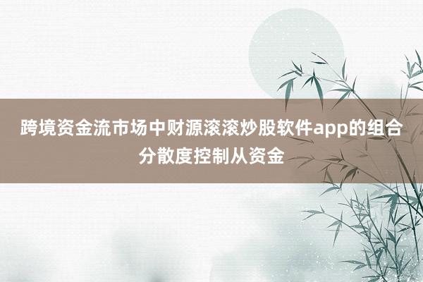 跨境资金流市场中财源滚滚炒股软件app的组合分散度控制从资金
